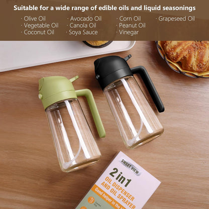 VolSpray Glass Olive Oil Spray & Pour Dispenser – 470ml