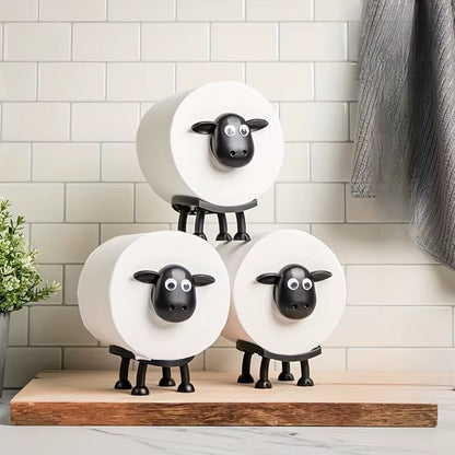 Adorable Sheep Dog Toilet Tissue Rack - Charming Free Standing Paper Holder for Your Bathroom Decor