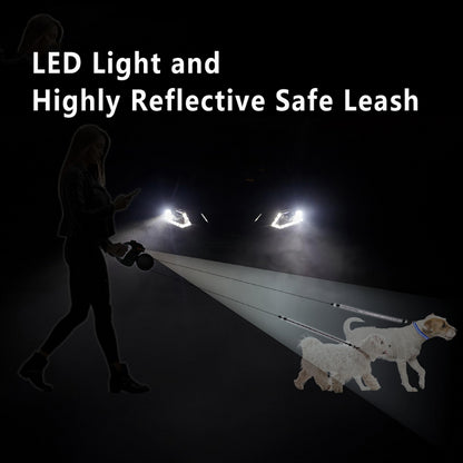 Twist-Free Duo Leash – Walk Two Dogs with Control & Visibility