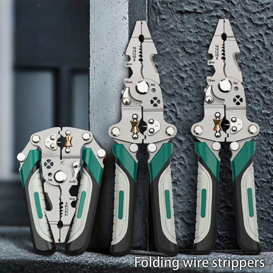 All-in-One Foldable Electrician Pliers – For Wiring, Splitting & Crimping