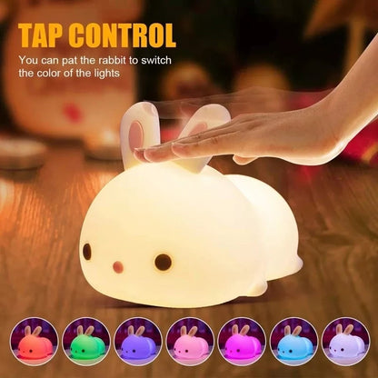 Fluffy Rabbit Night Light for Baby Room