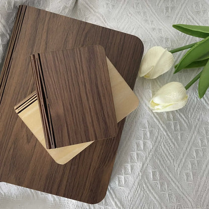 LED Wooden Book Lamp – 5-Color USB Bedside Night Light