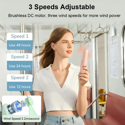 AirEase Handheld Portable Mini Fan With Flash Light