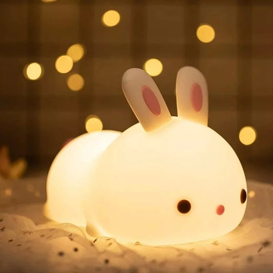 Fluffy Rabbit Night Light for Baby Room