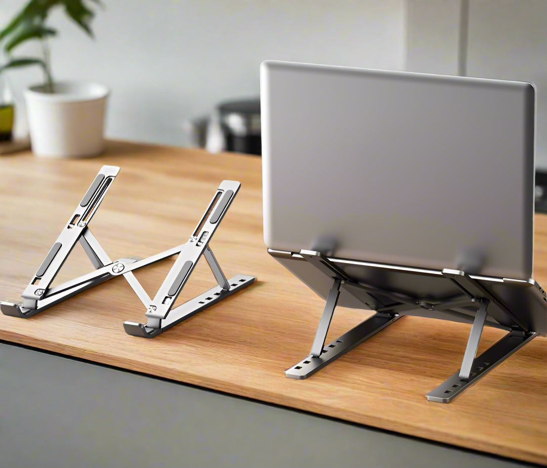 Fold Mate Aluminum Laptop Stand – Adjustable, Foldable & Non-Slip