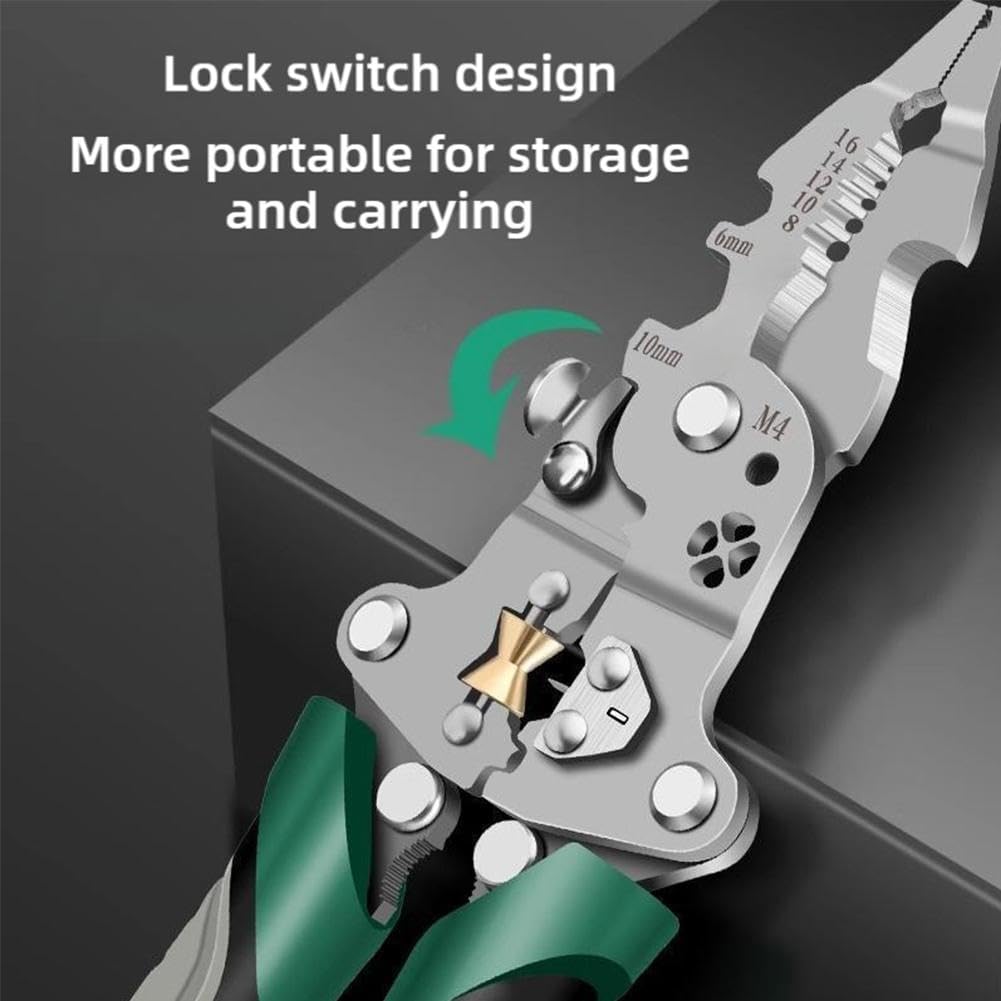 All-in-One Foldable Electrician Pliers – For Wiring, Splitting & Crimping