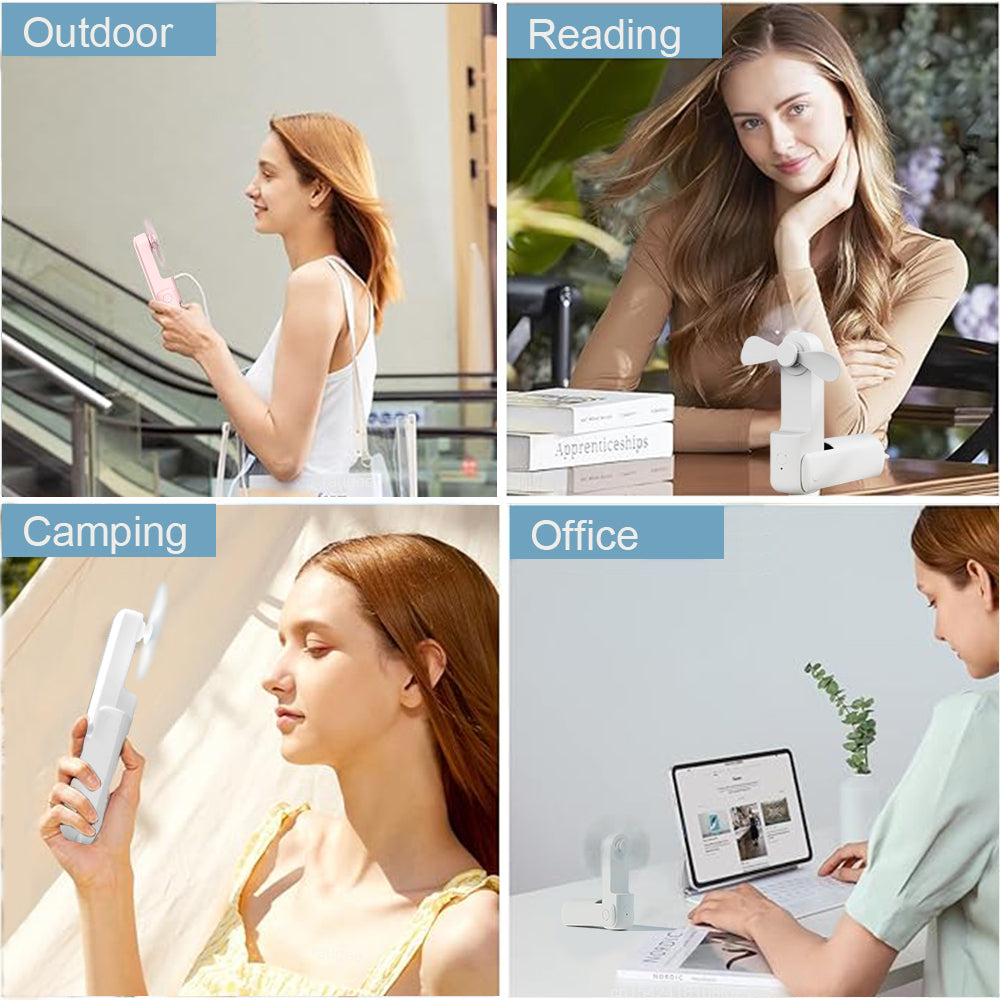 AirEase Handheld Portable Mini Fan With Flash Light