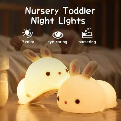 Fluffy Rabbit Night Light for Baby Room