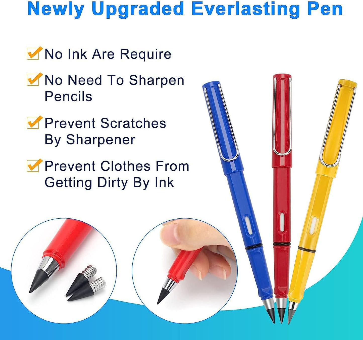 VolWrite 3 Pen Set Infinity Pencils – No Sharpening, No Ink