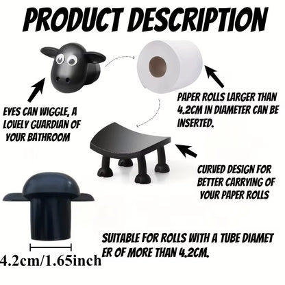 Adorable Sheep Dog Toilet Tissue Rack - Charming Free Standing Paper Holder for Your Bathroom Decor