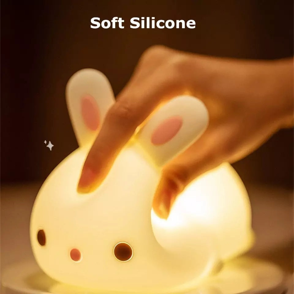 Fluffy Rabbit Night Light for Baby Room