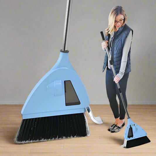 EcoSweep 2‑in‑1 Broom & Mini Vacuum Cleaner