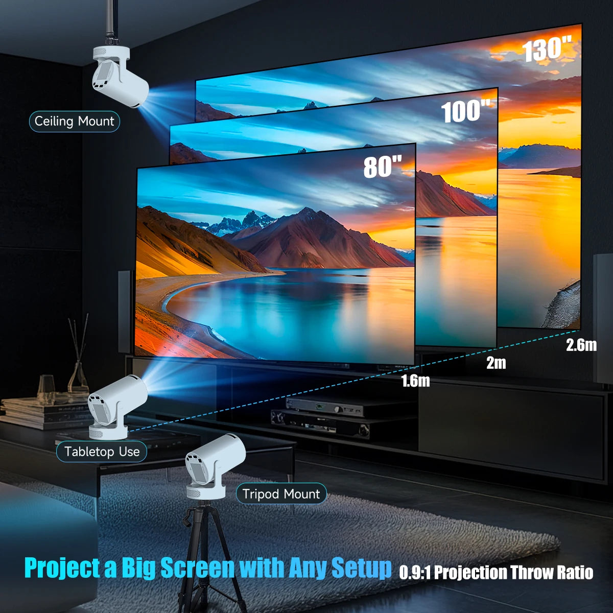 4K Magic Cube Smart Projector