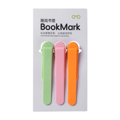 Auto-Flip Silicone Bookmarks - Pack of 3