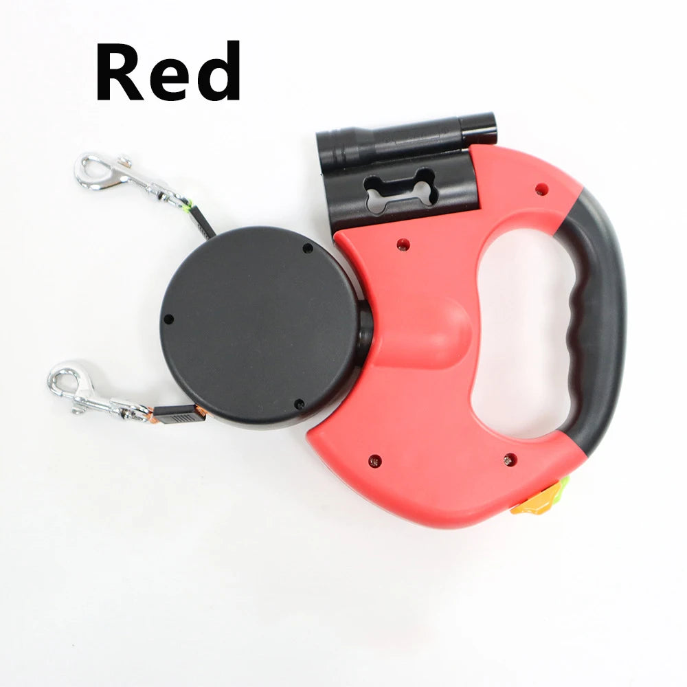 Twist-Free Duo Leash – Walk Two Dogs with Control & Visibility