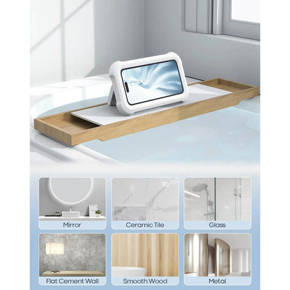 Waterproof 480° Rotating Shower Phone Holder, Up to 7" Screen