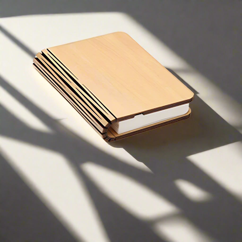 LED Wooden Book Lamp – 5-Color USB Bedside Night Light