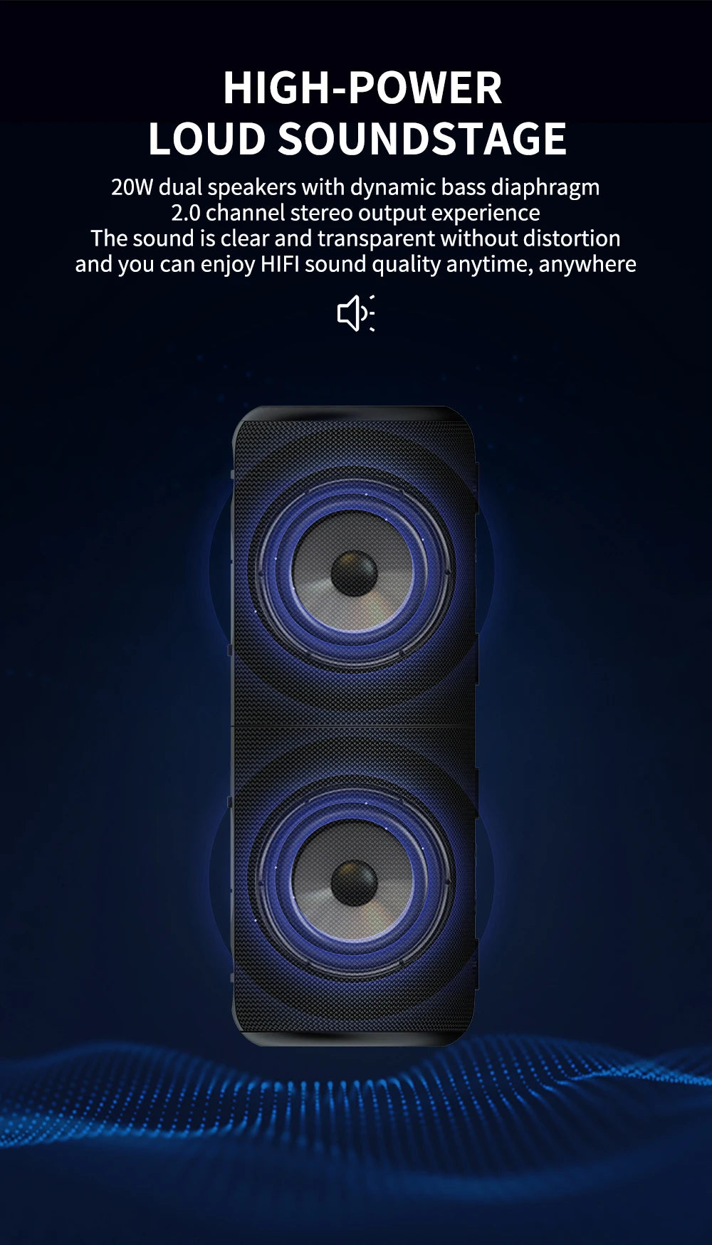 Split Wireless Waterproof Bluetooth Speaker