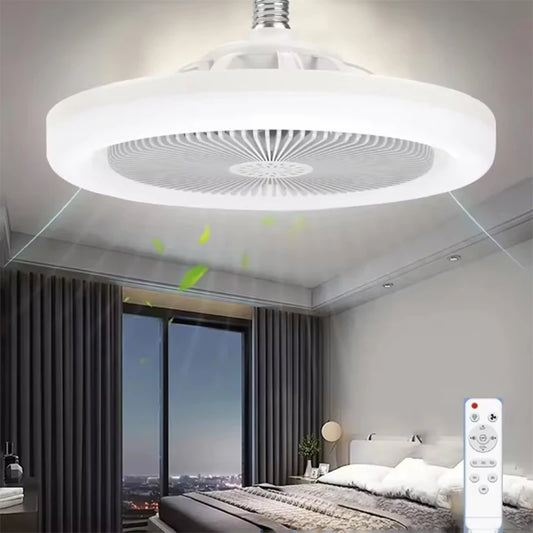 Smart Ceiling Fan Light – E27 Screw-In with Remote Control