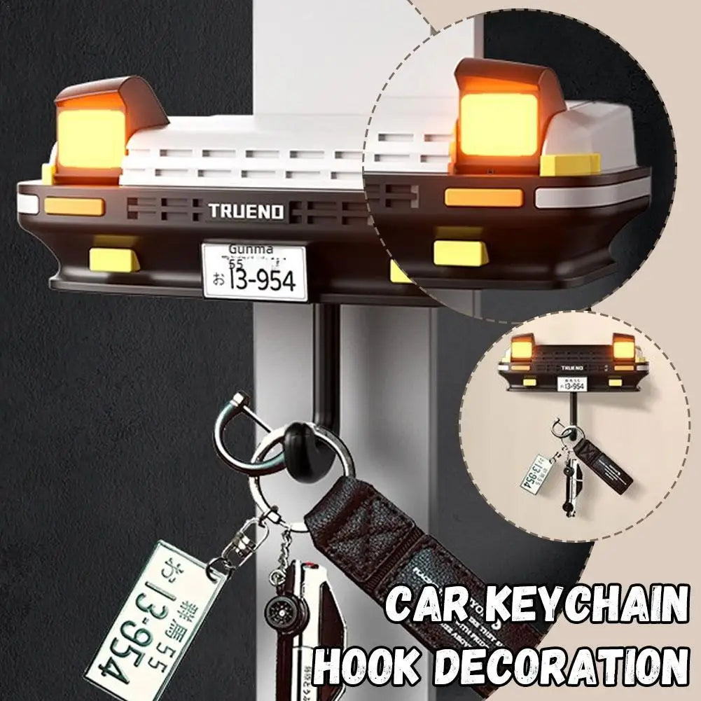 Vintage Car Headlight Wall Keychain with LED Light – Heavy-Duty Key Holder