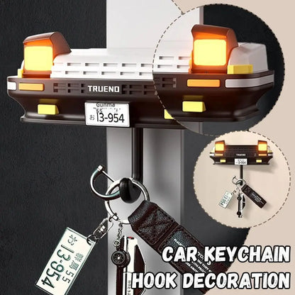 Vintage Car Headlight Wall Keychain with LED Light – Heavy-Duty Key Holder