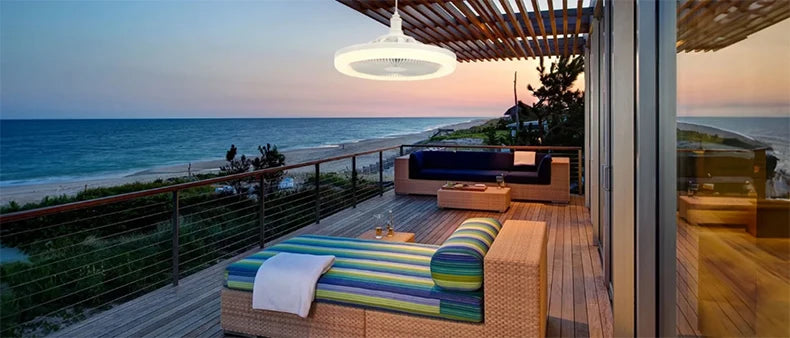 Smart Ceiling Fan Light – E27 Screw-In with Remote Control