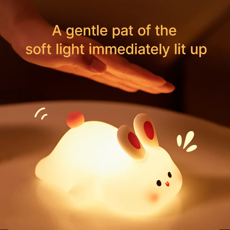 Fluffy Rabbit Night Light for Baby Room