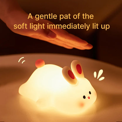Fluffy Rabbit Night Light for Baby Room