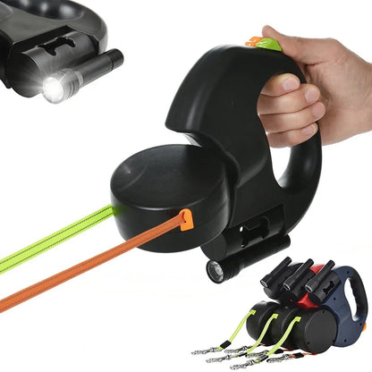 Twist-Free Duo Leash – Walk Two Dogs with Control & Visibility