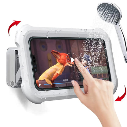 Waterproof 480° Rotating Shower Phone Holder, Up to 7" Screen