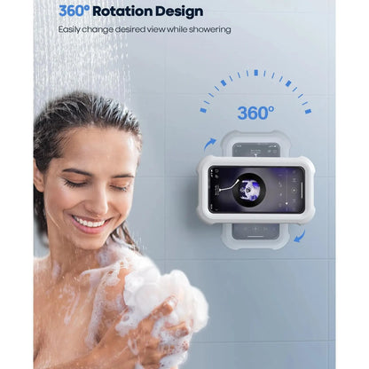 Waterproof 480° Rotating Shower Phone Holder, Up to 7" Screen