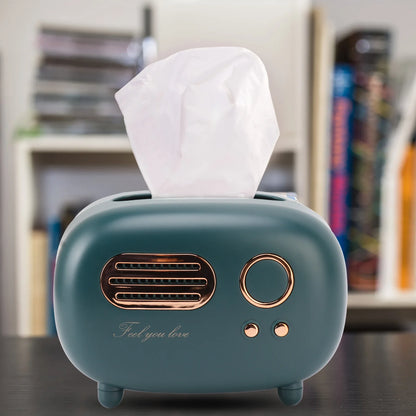 Old-School Radio Tissue Box