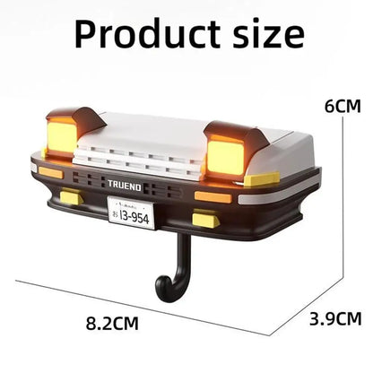 Vintage Car Headlight Wall Keychain with LED Light – Heavy-Duty Key Holder