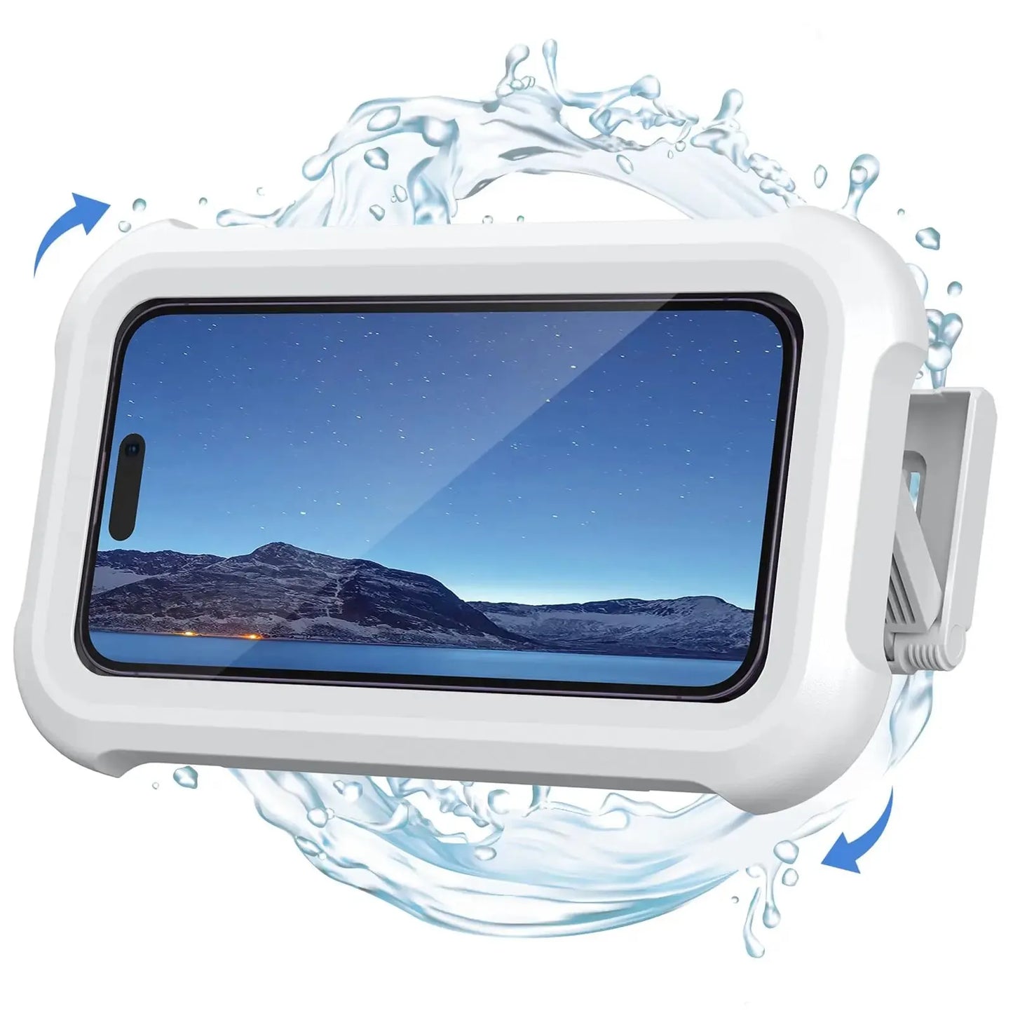 Waterproof 480° Rotating Shower Phone Holder, Up to 7" Screen
