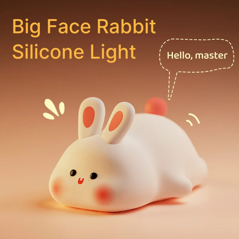 Fluffy Rabbit Night Light for Baby Room