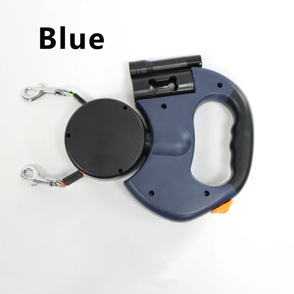 Twist-Free Duo Leash – Walk Two Dogs with Control & Visibility