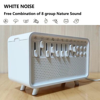 4-in-1 Bluetooth Sleep Machine – Humidifier, Diffuser, Night Light & 8 Nature Sounds