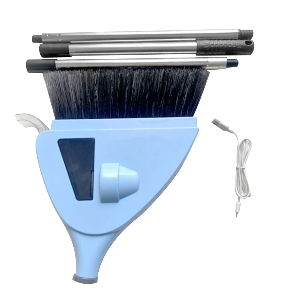 EcoSweep 2‑in‑1 Broom & Mini Vacuum Cleaner