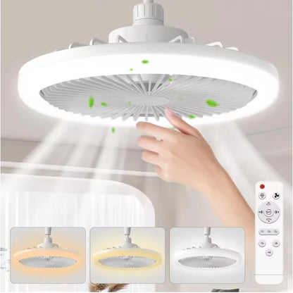 Smart Ceiling Fan Light – E27 Screw-In with Remote Control