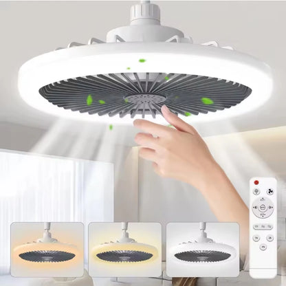Smart Ceiling Fan Light – E27 Screw-In with Remote Control