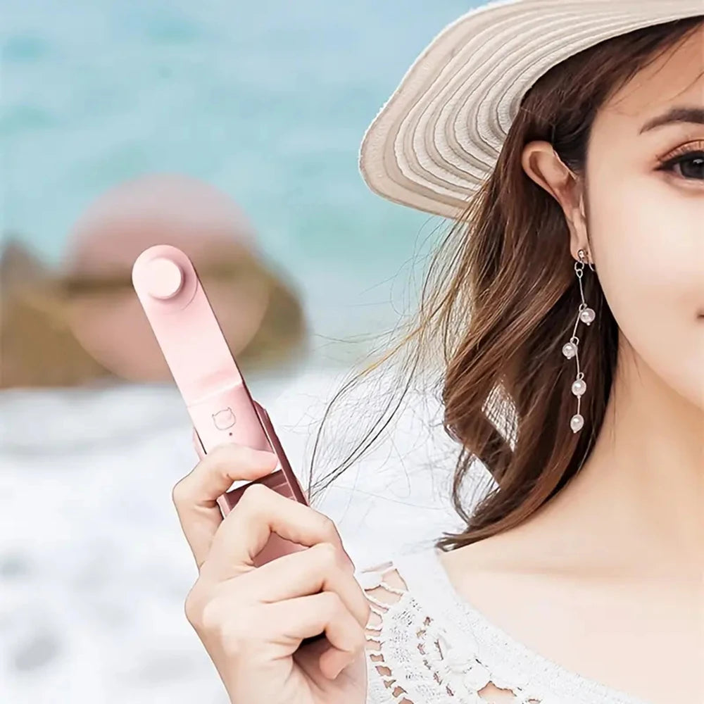 AirEase Handheld Portable Mini Fan With Flash Light