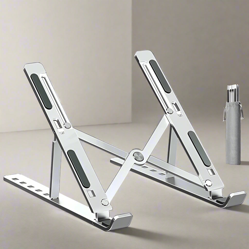 Fold Mate Aluminum Laptop Stand – Adjustable, Foldable & Non-Slip