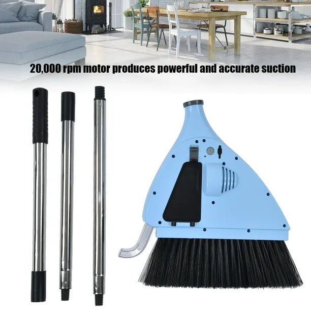 EcoSweep 2‑in‑1 Broom & Mini Vacuum Cleaner