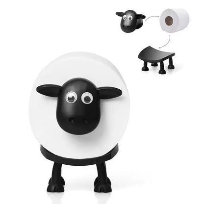 Adorable Sheep Dog Toilet Tissue Rack - Charming Free Standing Paper Holder for Your Bathroom Decor