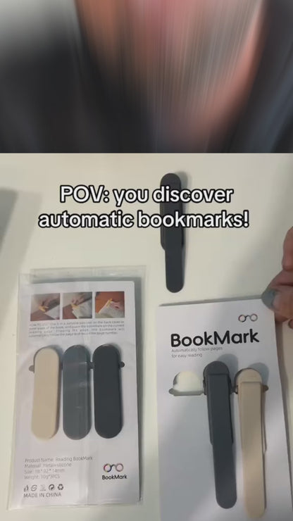 Auto-Flip Silicone Bookmarks  - Pack of 3